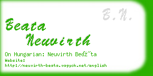 beata neuvirth business card